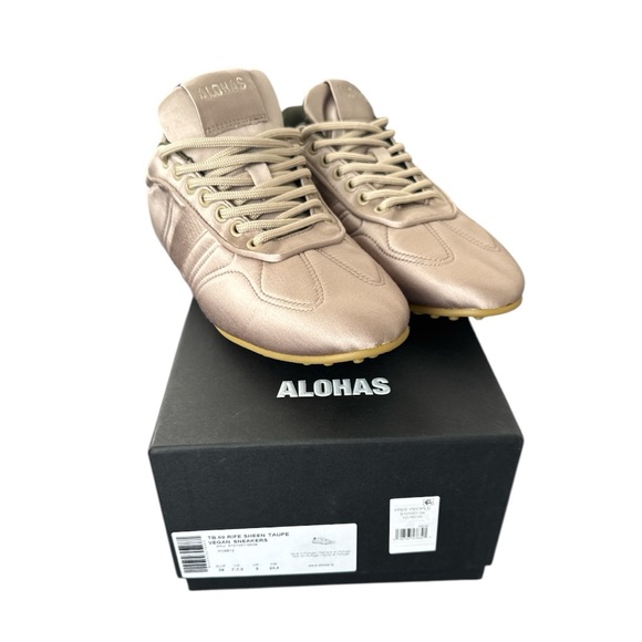 ALOHAS Tb.69 Rife Sheen Sneakers Taupe Size 38 7.5 US NWT Never Worn - Picture 6 of 7